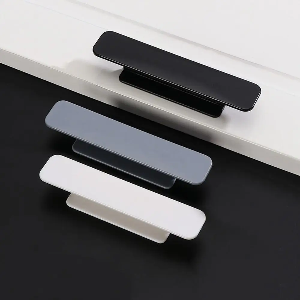 Door Handles Self-Adhesive Plastic Knob 109*23mm 2Pcs For Cupboard Wardrobe Drawer Door Window