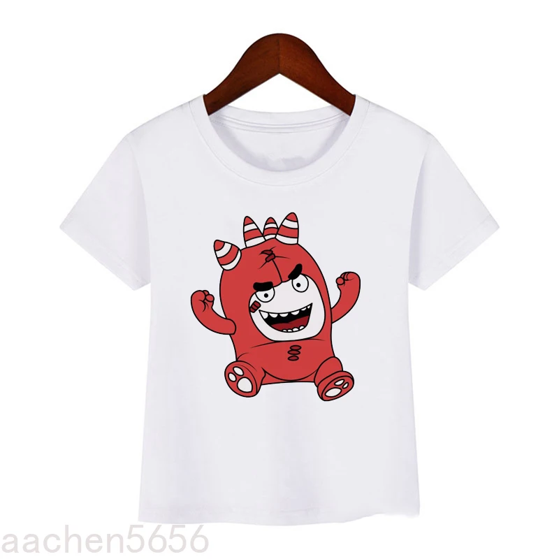 New Hot Sale Children T-shirt Funny Cartoon Oddbods Graphic Print Boyst-shirt  Summer Casual Kids Tops Cute Girls  t shirts tops children's t shirt with animals	 Tops & Tees