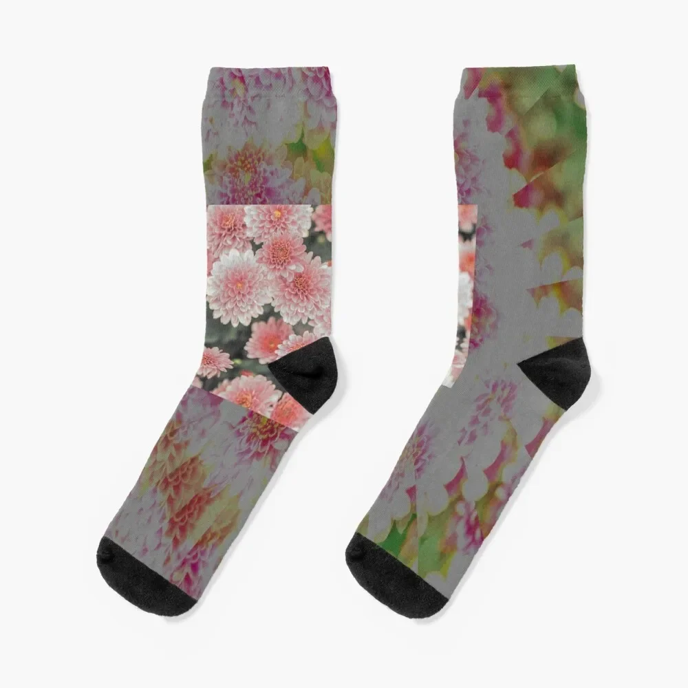 lovely pink flowers Socks Run cartoon Boy Child Socks Women's