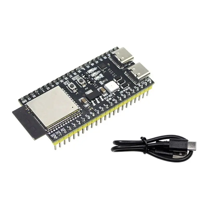 AED6-ESP32-S3 N16R8 개발 보드 USB 케이블로 납땜 2.4G 와이파이 BT 모듈 ESP32-S3 WROOM1 N16R8 44핀 타입-C ESP32-S3