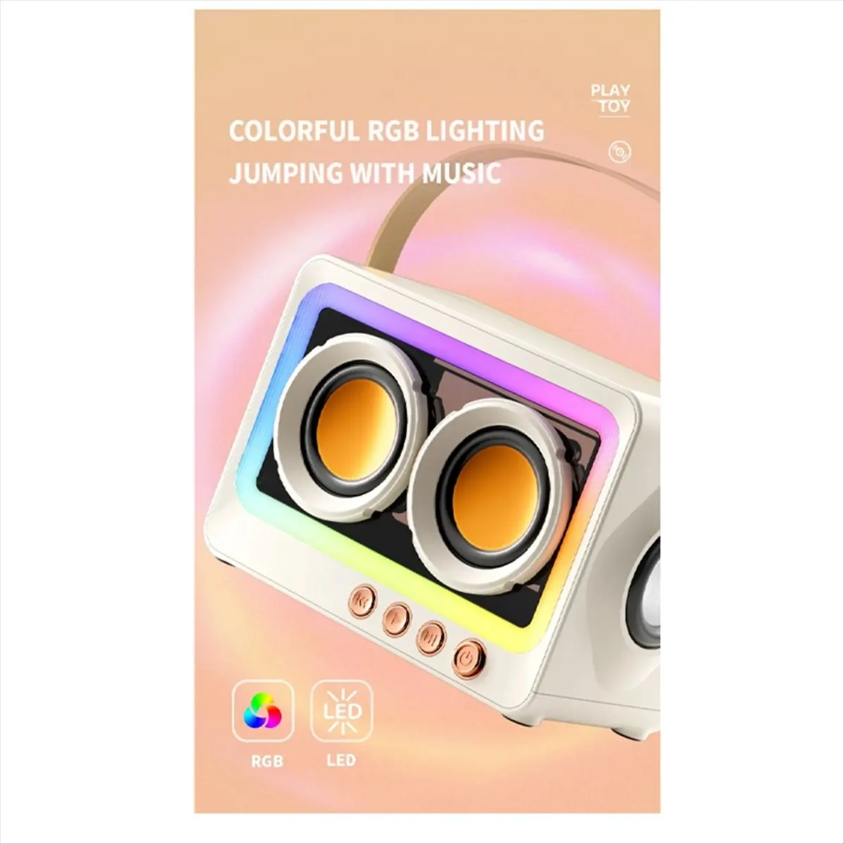 【ABUP】휴대용 블루투스 서브우퍼 스피커 무선 HIFI 사운드 오디오 박스 미니 블루투스 무선 Mp3 스피커 그린