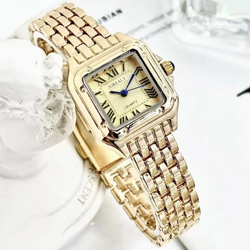 New Luxury Women Watch Fashion Square Wristwatch Casual Quartz Watch Simple Rhinestone Ladies Clock Relogio Feminino Woman Watch 4