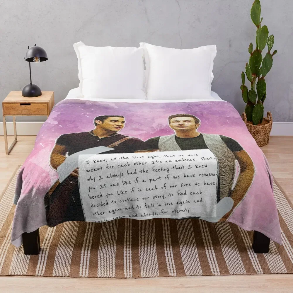 

Glee Klaine Watercolour Throw Blanket Nap Hair Blankets For Baby Blankets For Bed Blankets