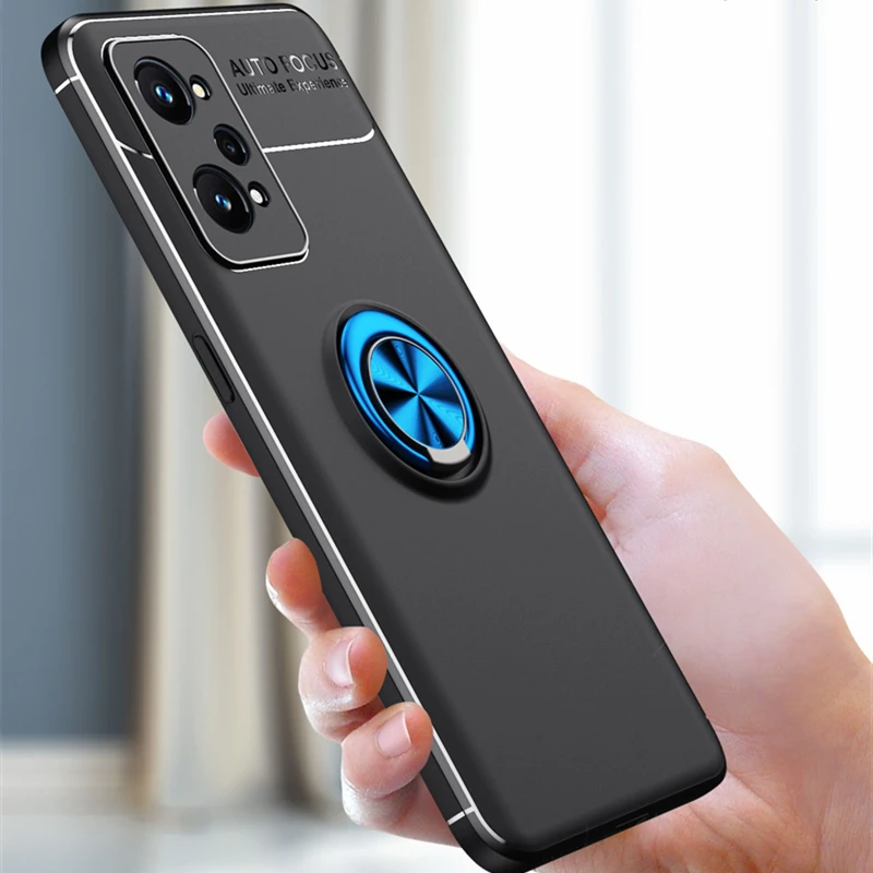 Per Realme Gt Neo 3T Custodia Cover Oppo Realme Gt Neo 3T Capas Soft Tpu Ring Supporto Magnetico Per Cover Realme Gt Neo 2T 3T Fundas