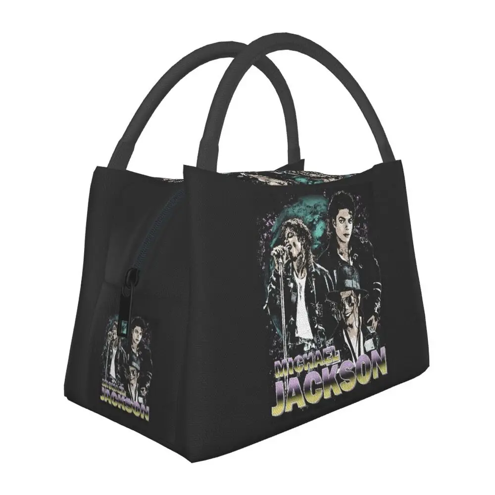 Michael Jackson Insulated Lunch Bag for Women Kids Portable Food Boxes Thermal Lunch Box Tote
