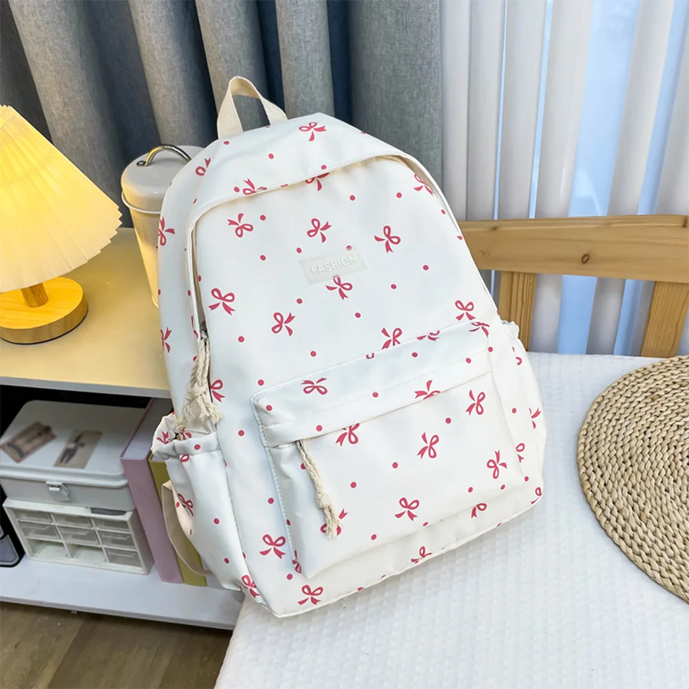 Women Laptop Backpack Floral Print Casual School Bag Large Capacity Versatile Rucksack School Outdoor Camping Picnic Bag