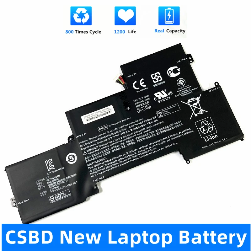 

CSBD New 36WH BR04XL Battery For HP EliteBook Folio 1020 G1G2 HSTNN-I26C M5U02PA M0D62PA M4Z18PA HSTNN-DB6M HSTNN-I28C Laptop