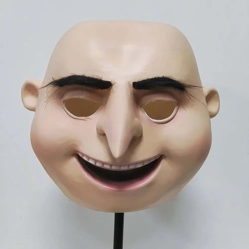 Thief Dad Gru Latex Masks Anime Despicable Me Gru Mask Adult Full Face Green Eyes Halloween Fancy Party Cosplay Costume Props halloween mask party masks face mask 3d face masks