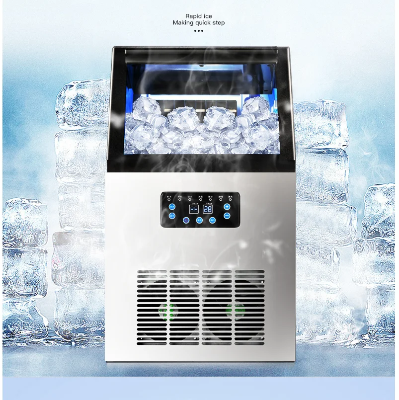 Ice maker commercial milk tea shop large 75/100kg large capacity small  automatic cube ice maker - AliExpress