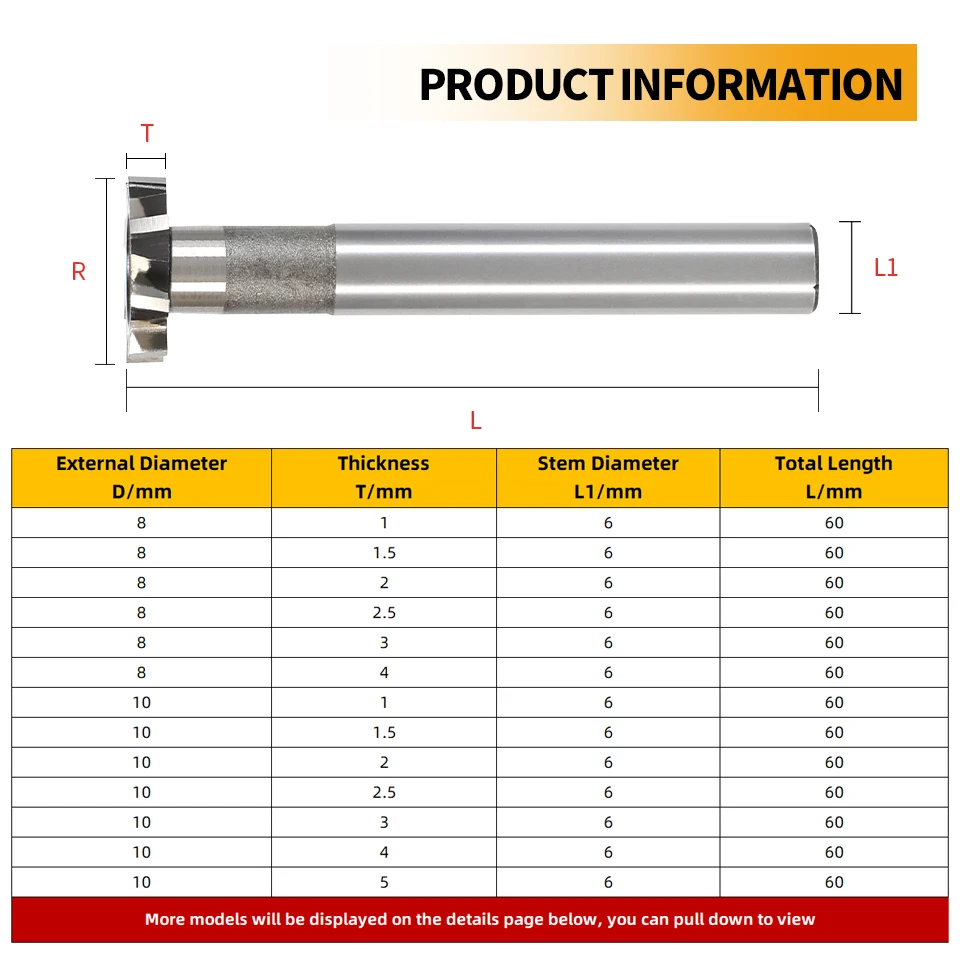 High-Speed Steel T-Slot End Mill Cutter – Wear-Resistant HSS T-Groove Milling Cutter for CNC Metal Machining & Keyway Cutting 2