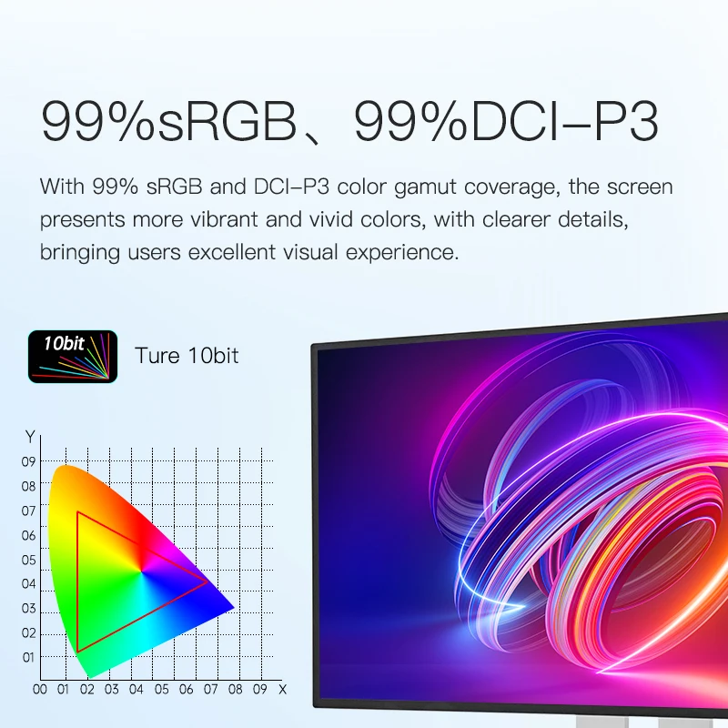 KUYCON G32P 32인치 6K 60Hz 사무용 모니터 사진 디자인용 레티나 디스플레이 스탠드 없는 수직 화면 게이밍 모니터