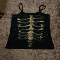 Vêtements Gothiques pour Femmes, Hauts Y2k Vintage, Vêtements Harajuku Mignons avec Bretelles, Débardeurs et Camisoles, Style Trashy Y2k Années 2000 Emo 2