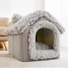 dog house indoor foldable dog house kennel bed mat with cushion for small medium large dogs cats warm cat nest puppy cave sofa