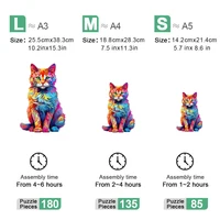 3D Wooden Puzzle Animal  for adults and kids jigsaw Puzzles Cat Children's Puzzle Toy Festival Gift Fox Shape Jigsaw Puzzles 2