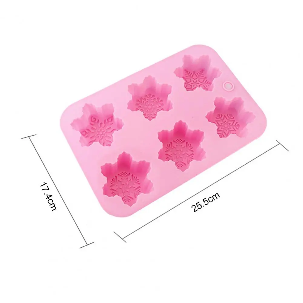 Candle Mold Delicate Durable DIY Mold Multi-use Easy Demould Snowflake Silicone Soap Candle for Oven
