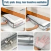 4/8 Pcs Underbed Storage Bags with Lid Large Capacity Quilt Clothes Storage Bag Foldable with Handle Clear Moisture Dust Proof 5