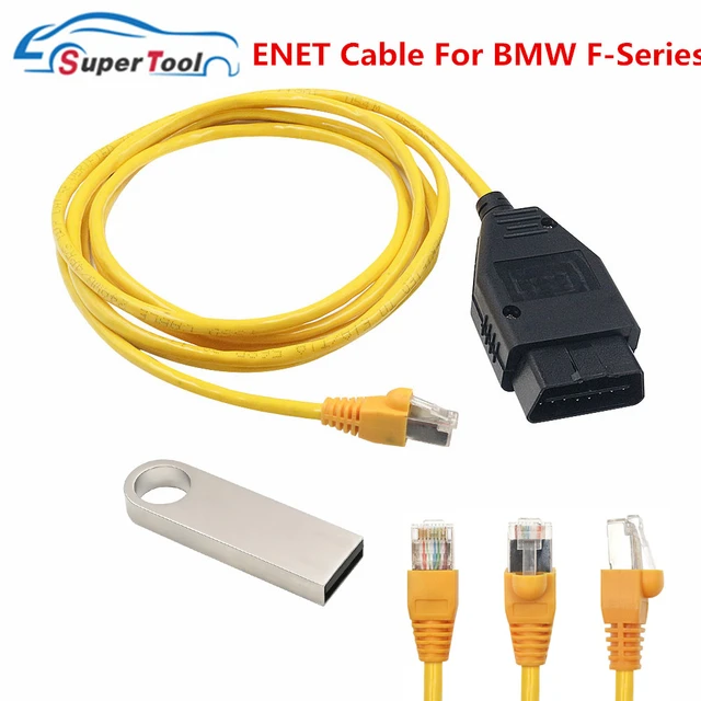 A+++ Quality ENET cable For BMW F-series OBD2 Diagnostic Interface ENET  ICOM enet Data adapter for BMW Coding Hidden Connector - AliExpress