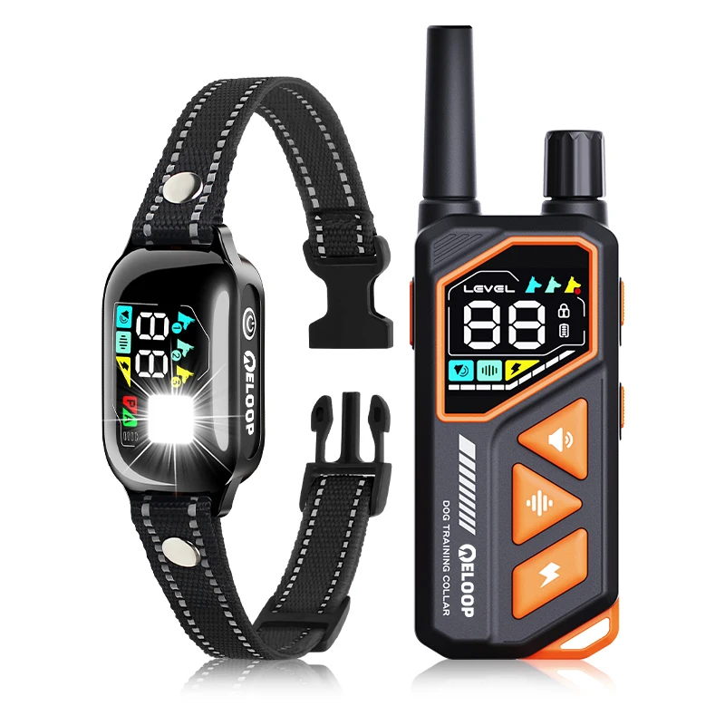 New AI Smart Dog Training Collar 3300Ft Anti-barking Device Electric Remote Control IPX7 Waterproof Pet Behavior Vibration Shock 2