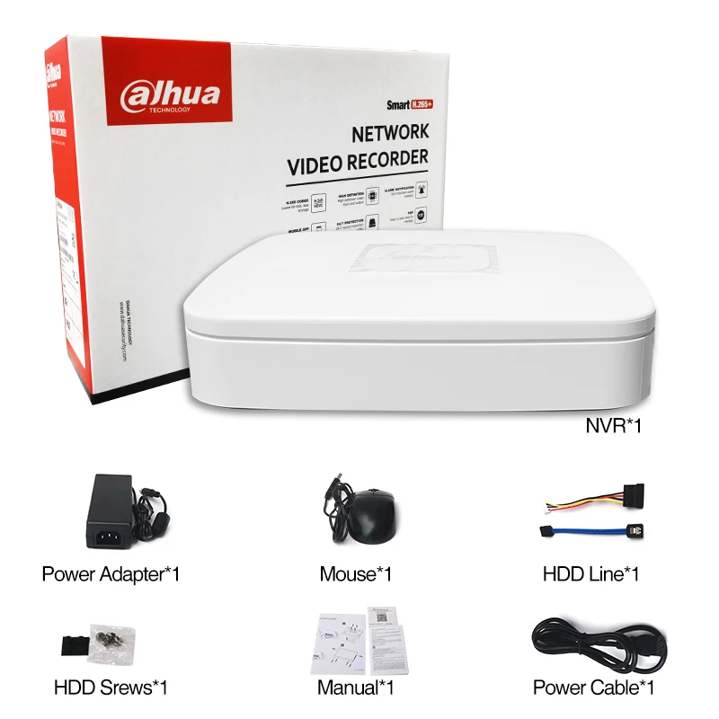 Dahua NVR4104-4KS2/L NVR4108-4KS2/L NVR4116-4KS2/L 4/8/16CH Smart 1U Lite 4K H.265 Network Video Recorder Security Protection network video recorder