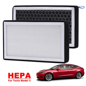 Modello 3 Filtro abitacolo filtro aria HEPA con kit di sostituzione condizionatore d'aria a carbone attivo Filtri aria abitacolo per Tesla Model 3