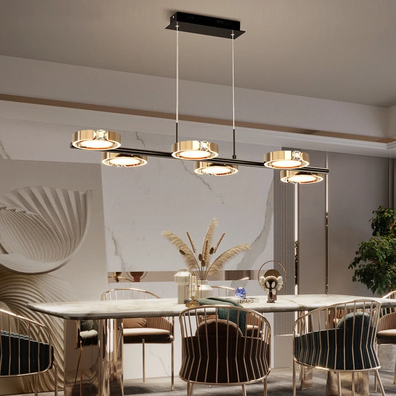 

Nordic Luxury Dinging Room Pendant Lights 2022 New Diamond Ring Chandelier for Bar Creative Crystal Restaurant Hanging Lamp