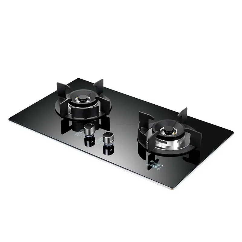 DC330 Gas Stove Household Desktop Embedded Double Stove Natural Gas Liquefied Stove/Toughened Glass Panel