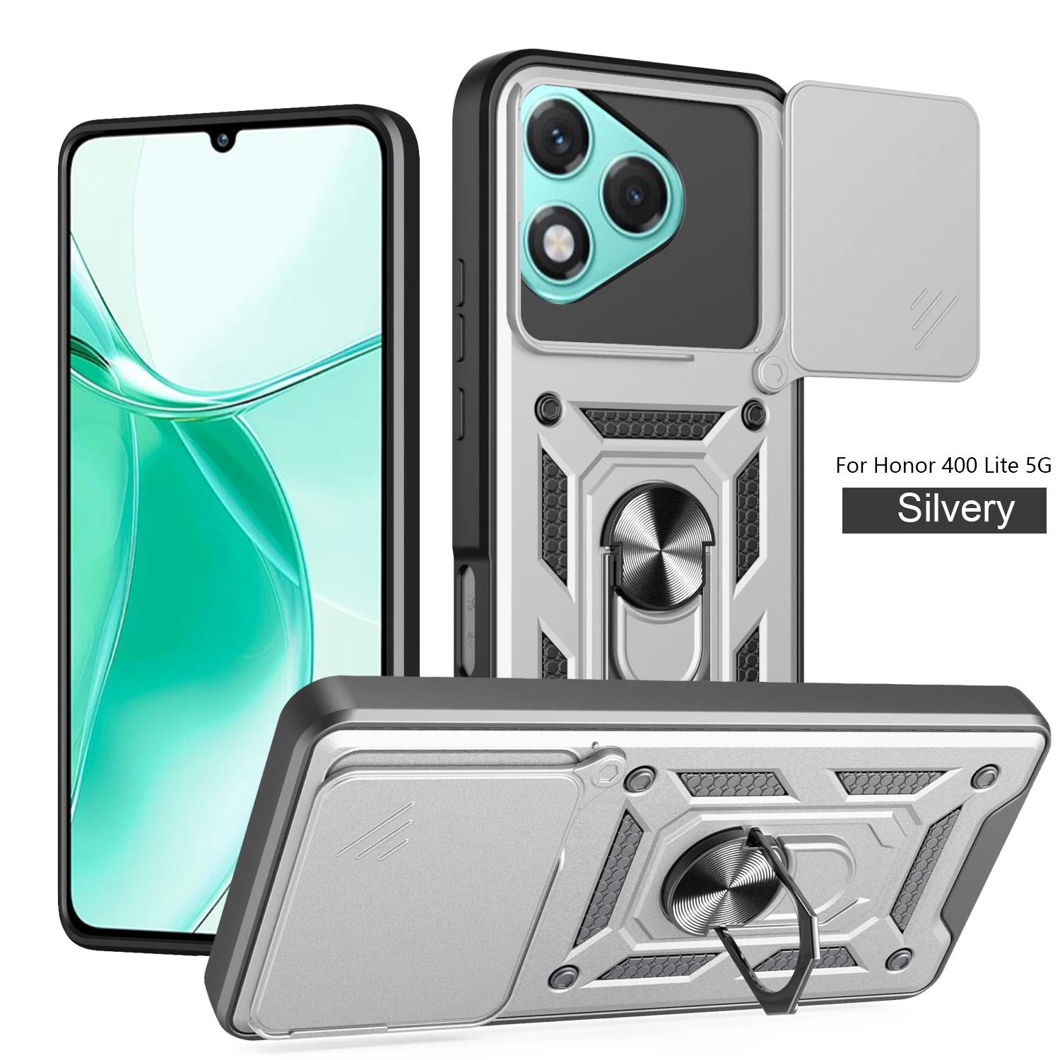 Durable Protective Phone Shell with Magnetic Ring and Camera Guard