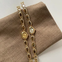 High-end Luxury Watches for Woman Elegant Green Jewelry Jade Quartz Bracelet Wristwatch Gift for Women Lady Fashion Dress Watch - Image 2