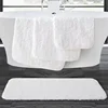 Cotton Bath Mat Hotel Home Long Plush Feet Towel Rugs Thick Anti Slip Bathroom Carpet White Doormat Water Absorbent Floor Mats 4