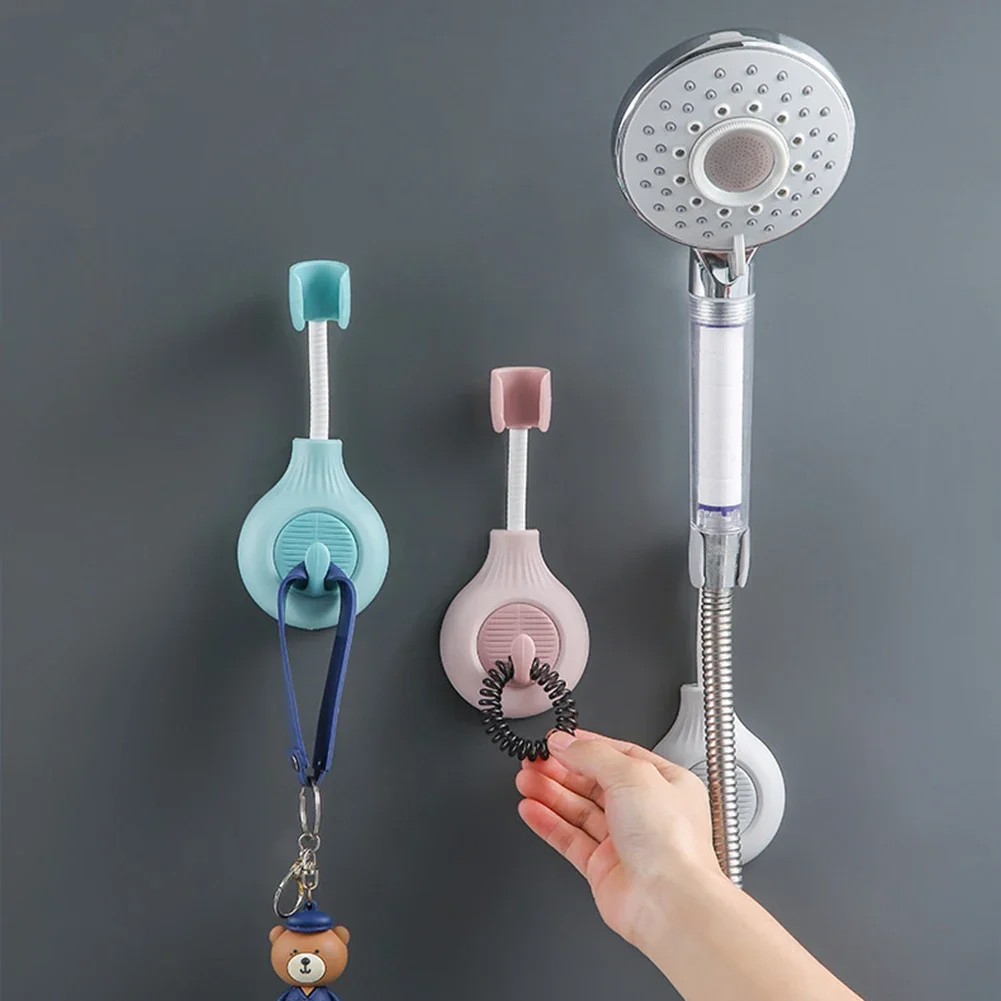 

Adjustable Shower Head Holder Base 360° Self-Adhesive Wall Mount Stand Fixer Bracket Nozzle Holder Shower Bathroom Access