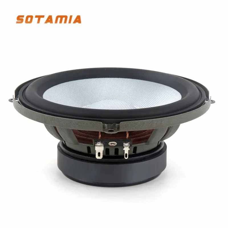 

SOTAMIA 1Pcs 6.5 Inch Midrange Woofer Speaker 4 Ohm 80W Woven Waterproof Basin Audio Speakers Bass For Car Home Modification