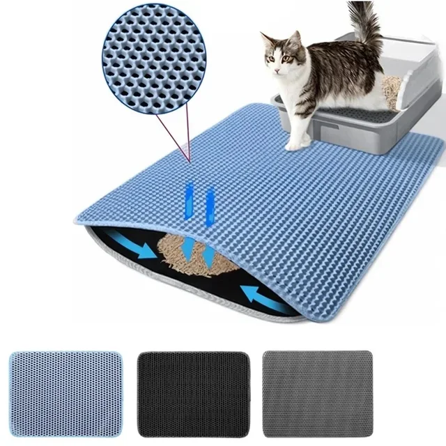 Cat Litter Mat Non Slip Big Pet Litter Box Filter Mat Double Layer Wear Resistant Waterproof Cat Litter Mat Pet Clean Supplies Cat Litter Mat Non Slip Big Pet Litter Box Filter Mat Double Layer Wear Resistant Waterproof Cat Litter Mat Pet Clean Supplies