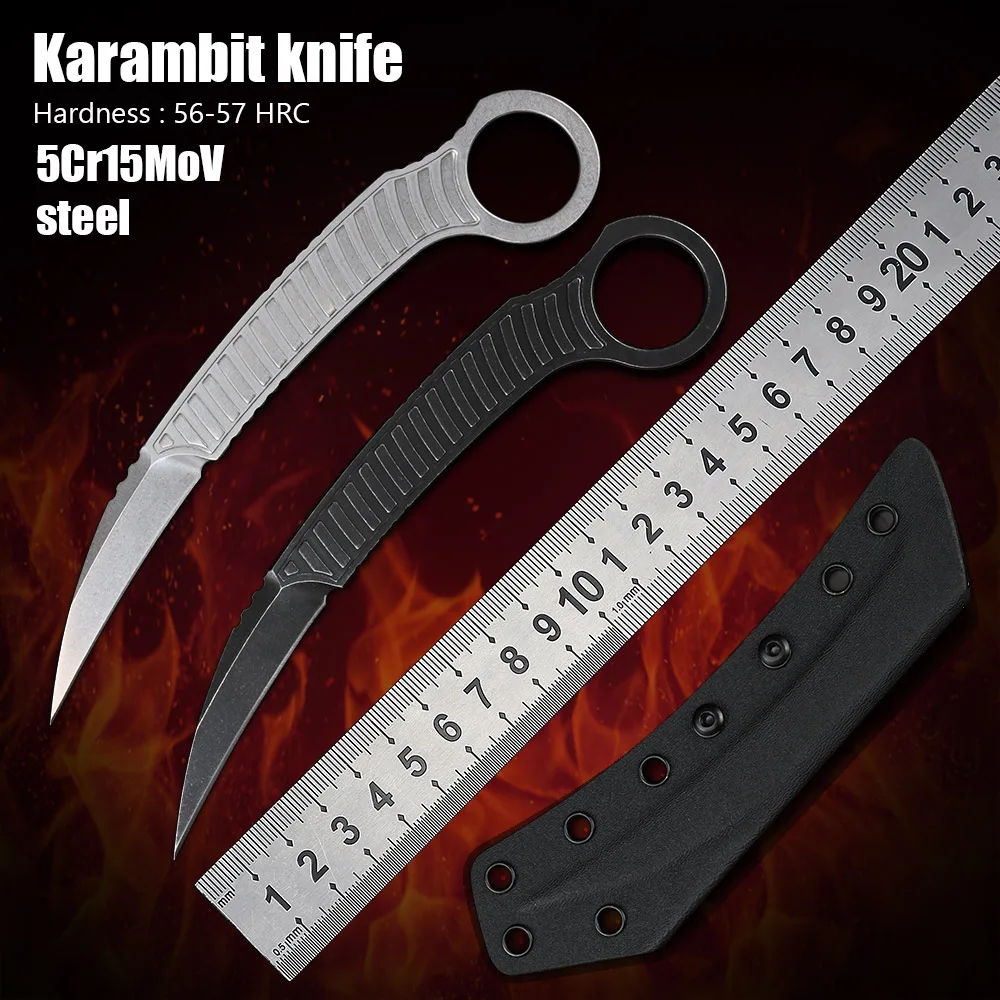 Coltelli Tattici Per Autodifesa All'Aperto Utility Edc Karambit Mini Coltello A Lama Fissa Da Campeggio
