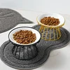 Ceramic Raised Pet Bowl Food Water Treats for Cats &amp.Dogs Supplies Outdoor Feeding Drinking Accessories Doggie Cat Stand Bowl 3