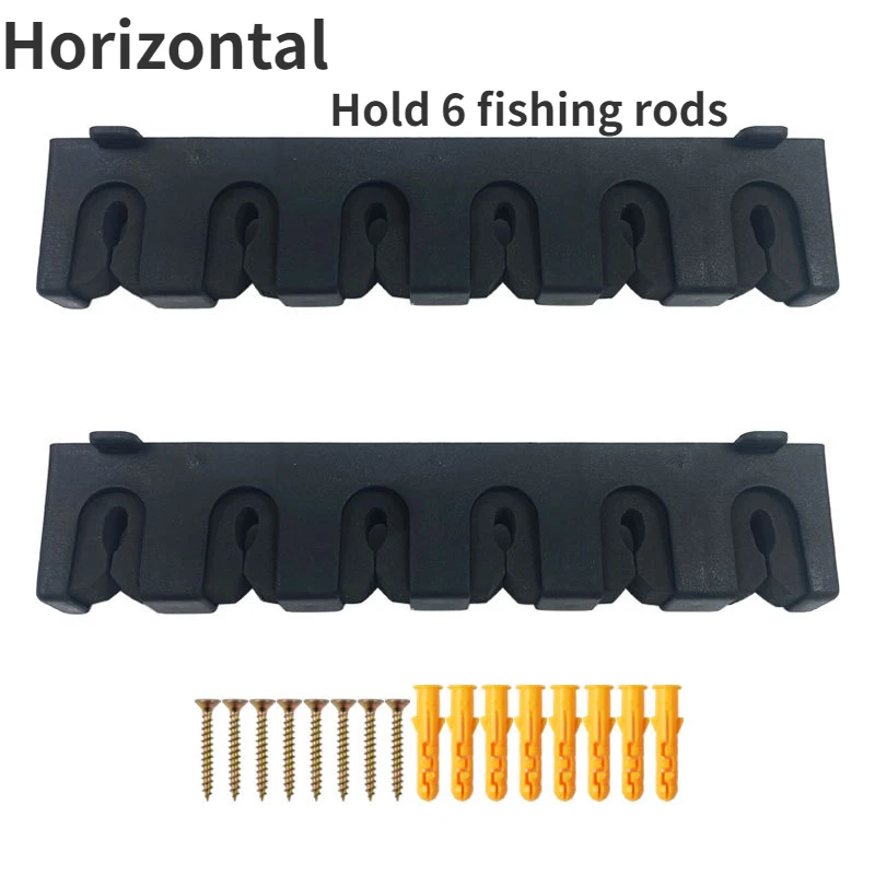 Fishing Rod Holder Fishing Rod Holders 6/8-Rod Rack Vertical Pole Holder Wall Mount Modular For Garage Fishing Pole Display Stand Fixed Frame
