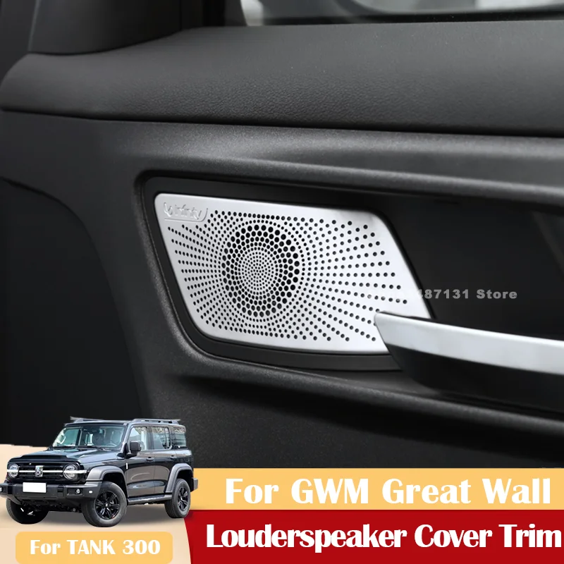 

For GWM TANK 300 2021 2022 2023 Dashboard Frame Loudspeaker Cover Sound Audio Speaker Molding Trim Interior Stickers