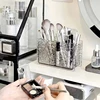 2 Holes Cosmetic Storage Box Makeup Brush Holder Organizer Lipstick Eyebrow Pencil Bathroom Storage Display Stand 3