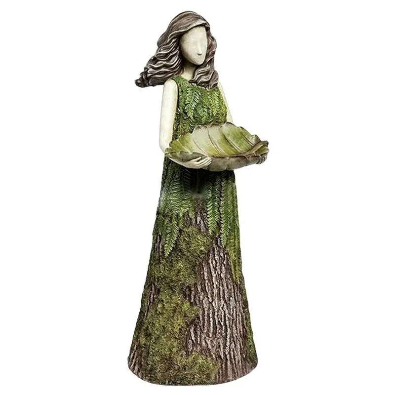 

Garden Fairy Statues Girl Bird Feeder Statue Resin Angel Sculpture Bird Feeder Bird Bath For Garden Lawn Yard Art Porch Patio