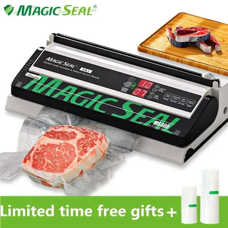 MAGIC SEAL MS400 Food Vacuum Sealer Machine Best Vacuum Sealer Packaging Machine Plastic Bag Sealer Common To All Bags 2