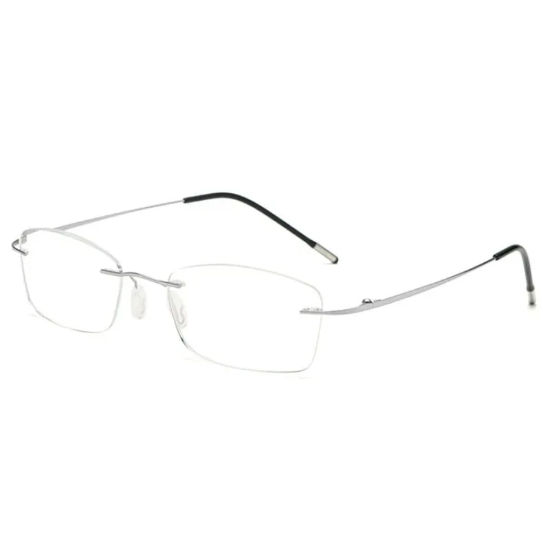 Ultra-Light Frameless Anti-Blue Light Reading Glasses - Simple Square Design
