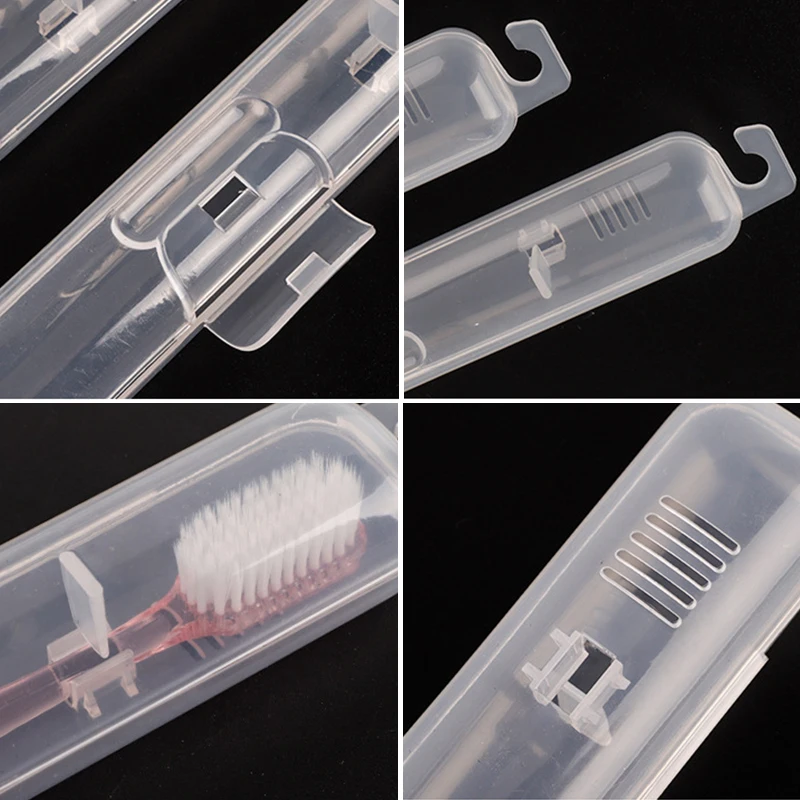 Boîte à brosse à dents en plastique transparente, portable, voyage d'affaires, fournitures scolaires élaborées, organisateurs d'emballage pratiques, nouveau