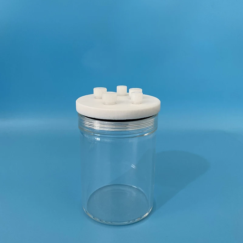 Sealed electrolytic cell. C001 glass sealed electrolytic cell. Matching use of electrodes.