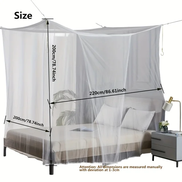 Grande Moustiquaire Blanche Anti-Insecte pour Camping en Plein Air, Protection, Respirante, Portable, Chambre à Coucher, Hamac et Tente 1