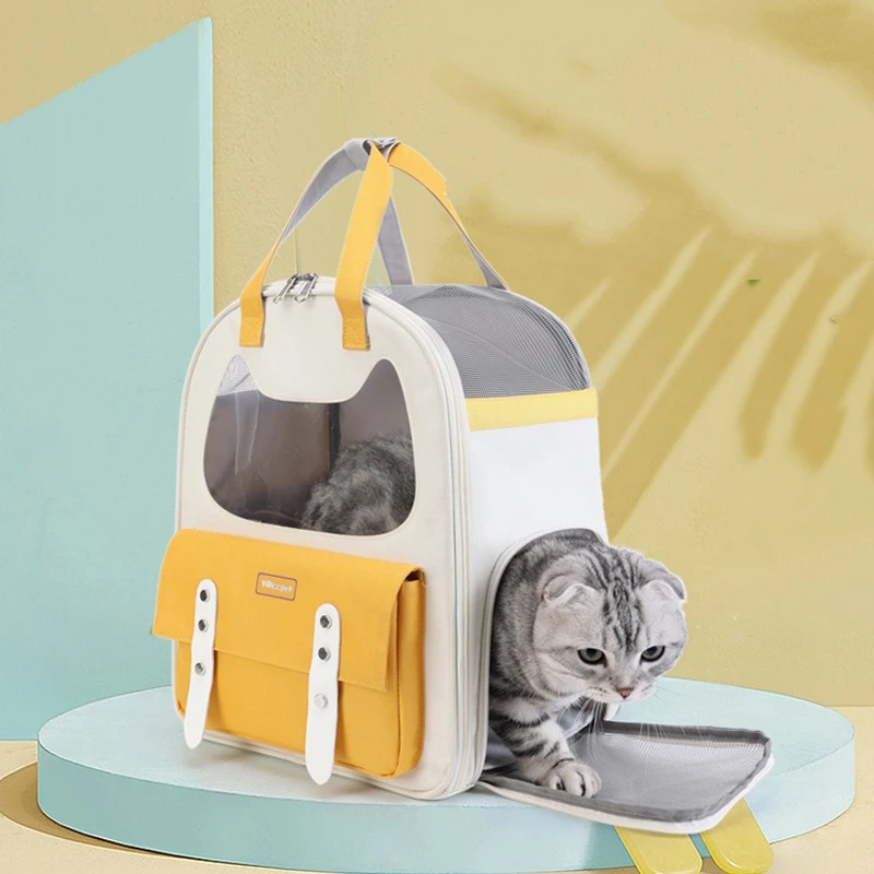 Pet Carrier Transport Travel Bag Large Capacity Carrying Capsule Tote  Breathable Portable Creative Multifunctional for Cats Dogs