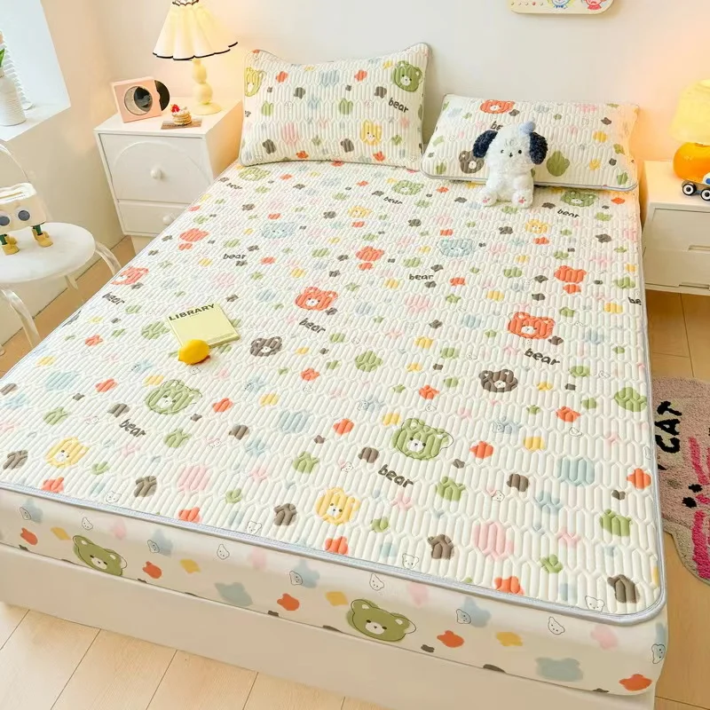 

1 шт. латексный утолщенный стеганый наматрасник, летнее крутое нескользящее постельное белье, милый детский наматрасник, наволочка в комплект не входит