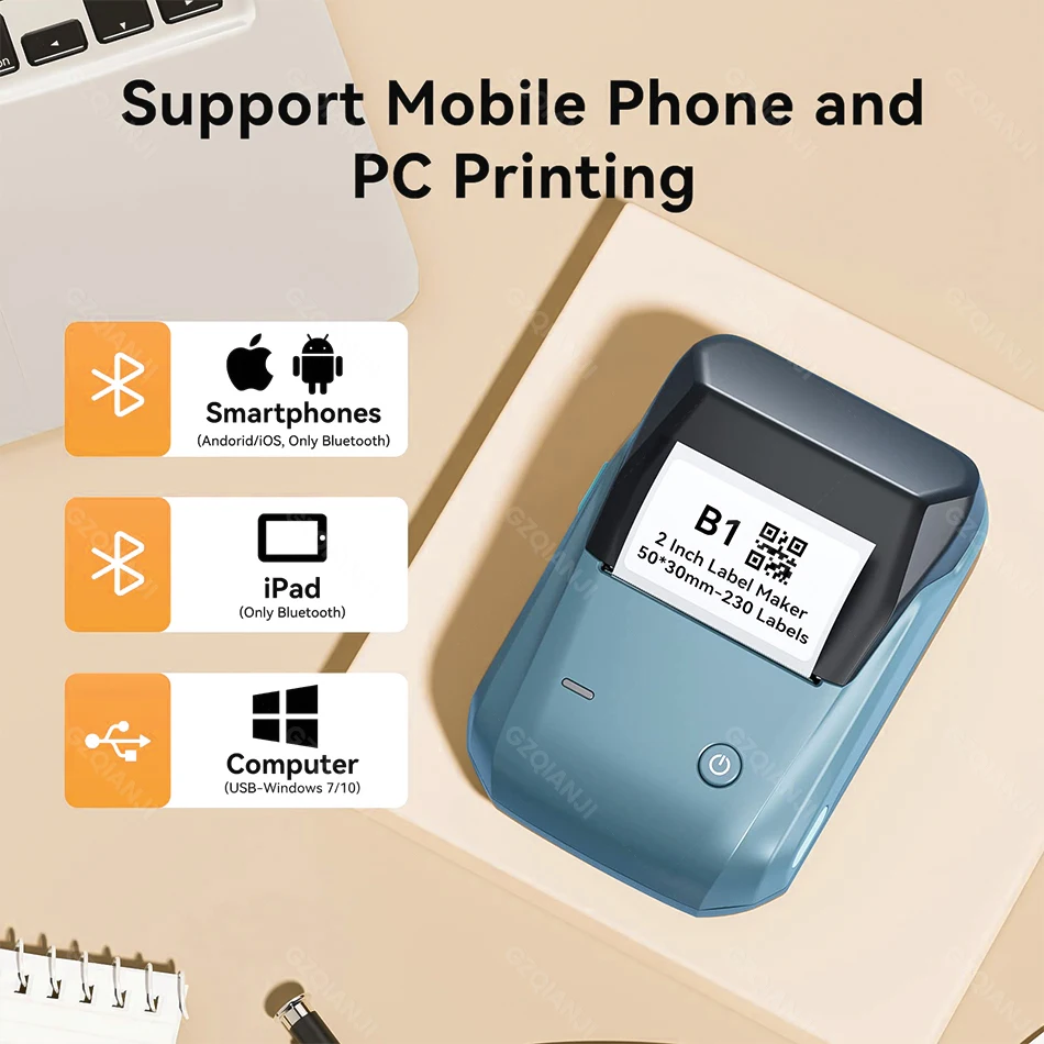 Description Picture 6 of itemNiimbot B1 Wireless Label Maker Swap Color Round Adhesive Sticker Business Labeling Printer Machine Price Notes Paper 20-50mm