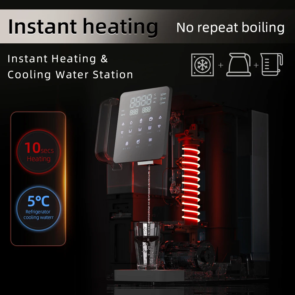 Home Appliances Water Purifier Filter Four-in-two Filtration RO Reverse Osmosis Hot Cold Function Drinking Water Dispensers