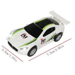 Electric Racing Track Set with Rally Police Cars - 1/64 Scale Slot Car Kids Toy (Car 5)
