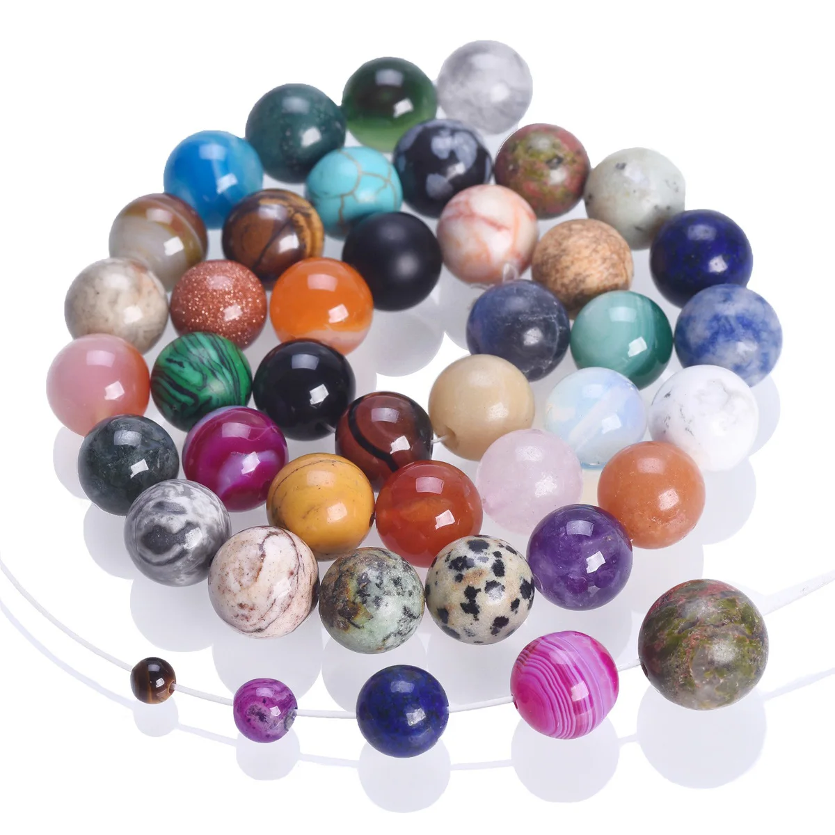 Natural Stone Beads Loose Beads Beads For Jewelry Making Spacer Beads Loose Stone Beads Stone Beads Round 4mm 6mm 8mm 10mm 12mm Natural Stone Rock Loose Spacer Beads lot for Bracelet Jewelry Making Findings DIY Crafts