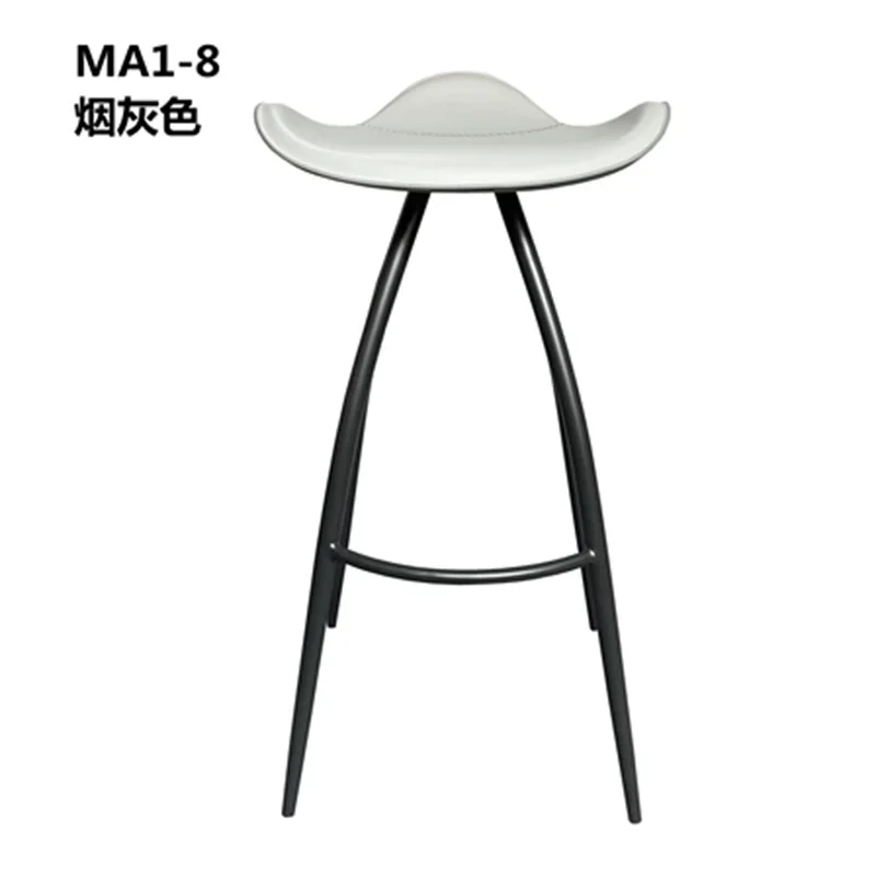 Nordic Luxury High Chair Accent Counter Balcony Aesthetic Modern Designer Bar Stools Metal Legs Bedroom Cadeira Bar Accessories